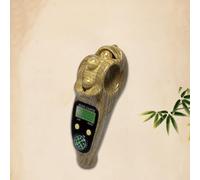 Contador de manos electrónico de grano de madera con pantalla LCD, contador digital portátil de cuentas para meditación, oración, atención plena y prácticas de alivio del estrés (El dragón negro)