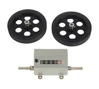Contador de medidor, Rueda giratoria 5 dígitos 0-9999.9 Contador de longitud Velocidad máxima 350 RPM Restablecimiento gris para el tejido de grabación, película plástica, cuero, etc.