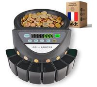 Contador de moneda y clasificador de monedas Euro - 300 pcs/min, gran capacidad 700 piezas, pantalla LED, 8 bandejas de recogida - Contador y Clasificador de monedas Automático