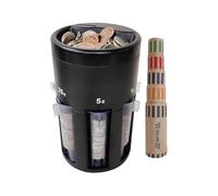 Contador de monedas, contador automático de monedas - Clasifica automáticamente la moneda en tubos individuales | Almacenamiento creativo de tubo de dinero para casas, tiendas, bares, restaurantes
