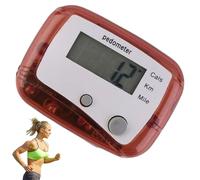 Contador de pasos compacto | Pantalla LCD digital podómetro de distancia a pie millas/km - Contador de pasos con clip para fitness, ejercicio, viajes