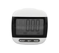 Contador de Pasos para Ancianos, Contador de Pasos Simple 3D con Pantalla LCD Pantalla Clara, Podómetro Preciso para Caminar con Clip Podómetros Precisos para Pasos(Negro)