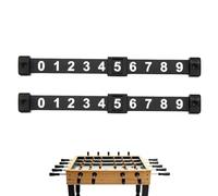 Contador de puntuación para futbolín - Marcador de mesa de mesa, pantalla de 10 números fácil de instalar, estructura de polipropileno resistente, 18 x 2 x 1,1 cm + juego de 2 piezas, certificado