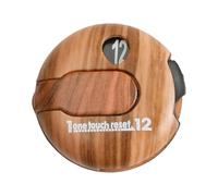 Contador de reinicio de un solo toque, contador de puntos de golf de 3 x 3 cm con grano de madera, contador de reinicio individual, rastreador fácil de instalar, contador de contadores con contador