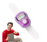 Contador de Tally Finger, Clicker de contador de dedos,Contador de número de pantalla LCD | Anillo de registro de seguimiento de Número de blindaje LCD reseteable para Lap, Línea de malla