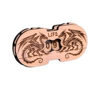 Contador de vida JDR compacto y duradero, accesorio imprescindible para juegos de role RPG, Universo Fantasy (Grabado Dragones)