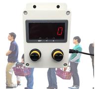 Contador de visitantes, mostrador Digital bidireccional con Contador de tráfico del Sensor infrarrojo, Distancia de detección 9.6 Feet, Cuenta hasta 99999, para Parques, supermercados, Tiendas