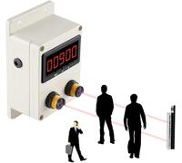 Contador digital bidireccional de visitantes con sensor infrarrojo, cuenta 0-99999, distancia de detección de 2 m, perfecto para supermercados y centros comerciales