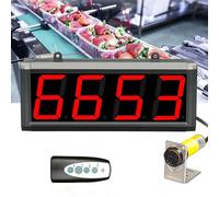 Contador digital con control remoto, distancia de detección de 5 m, cuenta hasta 9999, función de memoria de apagado, alta precisión para línea de producción