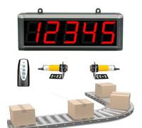 Contador digital con control remoto, pantalla de 5 dígitos, sensor infrarrojo para trabajo a destajo de fábrica, función de memoria de apagado, distancia de detección de 0-5 m