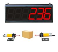 Contador Digital con Control Remoto, Pantalla LED de 4 dígitos, Sensor infrarrojo para una detección precisa de hasta 5 m, Ideal para conteo en líneas de producción.