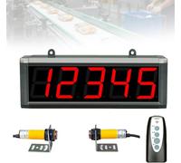 Contador digital con doble sonda y control remoto, pantalla grande de 5 dígitos, función de memoria de apagado, sensor infrarrojo para líneas de producción y fábricas