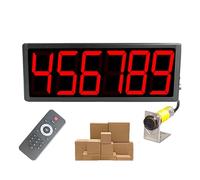 Contador digital con sensor infrarrojo, pantalla de 6 dígitos, memoria de apagado, rango de conteo 0-999999, ideal para líneas de producción y conteo de visitantes