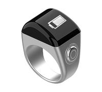 Contador digital, contador de oración: visualización clara, contadores de dedos inteligentes, 5 anillos de tiempo de oración, recargables, recargables, medidores electrónicos silenciosos