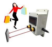 Contador digital Contador de tráfico digital bidireccional con sensores duales, alcance de 9,6 pies, cuenta de -19999 a 99999, perfecto para monitorear el flujo de visitantes en parques, sup