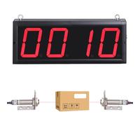 Contador digital Contador digital de personas con control remoto, pantalla LED de 4 dígitos, distancia de disparo láser de hasta 20 m, ideal para seguimiento de visitantes y conteo de líneas