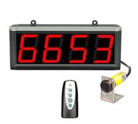 Contador Digital Contador Digital LED Pantalla de 4 dígitos 0-9999 con Control Remoto, Distancia de detección de 0-70 mm, Sensor infrarrojo automático para línea de ensamblaje, Cinta transpo