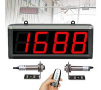 Contador digital Contador láser digital con pantalla LED dual, detección de 20 M, memoria de falla de energía, control remoto, ajuste de sensibilidad, función de reinicio, conteos de hasta 9