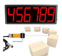 Contador Digital De 3 Pulgadas Y 6 Dígitos, Pantalla LED Grande, Cuenta hasta 999999, Sensor De Detección, Distancia De Detección Ajustable De 30 a 70 Cm, para Colgar O Montar En La Pared