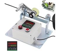 Contador digital de longitud de cables y alambres con rueda medidora | con alarma de longitud, pantalla LED y selector de unidades (pulgadas / pies / metros / yardas) para alambres y cables