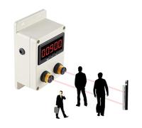 Contador digital de visitantes, tecnología de sensor infrarrojo, rango de conteo 0-99999, opciones de distancia de detección de reflector para supermercados y centros comerciales