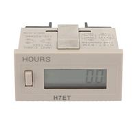 Contador Digital Eléctrico AC 110-220V, Totalizador con Pantalla LCD de 6 Dígitos, Tamaño Panel 48x24mm - Lectura Clara, Larga Vida Útil y Batería de Litio Integrada (0,0 horas)