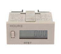 Contador Digital Eléctrico AC 110-220V, Totalizador con Pantalla LCD de 6 Dígitos, Tamaño Panel 48x24mm - Lectura Clara, Larga Vida Útil y Batería de Litio Integrada (0,00 segundos)