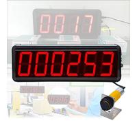 Contador digital electrónico de 3 pulgadas y 6 dígitos, distancia de detección ajustable de 300 a 700 mm, pantalla LED de 0 a 999999, con sonda de inducción, para conteo de productos, piezas y embal