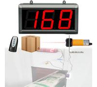 Contador digital electrónico, totalizador de objetos con mando a distancia, sensibilidad de conteo de 4 marchas, memoria de fallo de energía, para fábricas, talleres
