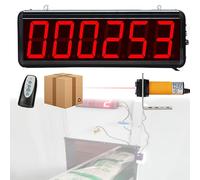 Contador digital electrónico, totalizador de objetos con mando a distancia, sensibilidad de conteo de 4 marchas, memoria de fallo de energía, para fábricas, talleres