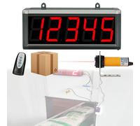 Contador digital electrónico, totalizador de objetos con mando a distancia, sensibilidad de conteo de 4 marchas, memoria de fallo de energía, para fábricas, talleres
