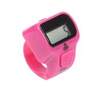 Contador digital en forma de anillo con iluminación LED y señal de audio de 100 unidades para un recuento fiable en diversos escenarios del mundo real (rojo rosa)