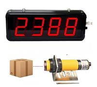 Contador digital infrarrojo, pantalla LED de 4 dígitos, hasta 9999, sistema de conteo fotoeléctrico industrial para cintas transportadoras