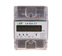 LE-02D-CT contador digital, montaje para carril DIN trifásico, LCD de 4 hilos