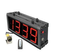 Contador digital LED con pantalla de doble cara y sensor infrarrojo, cuenta hasta 9999 para líneas de montaje industriales