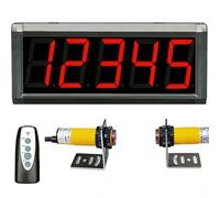 Contador Digital LED con Sensor único, Contador transportador con Pantalla de 3/4/5/6 bits con Memoria de Corte de energía, Rango de Distancia de inducción: 30 cm/70 cm/5 m/20 m(5-Bit-5m)