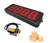 Contador digital LED, contador transportador de 4 dígitos para línea de producción, cuenta hasta 9999, sensor infrarrojo ajustable para fábricas y herramientas de producción