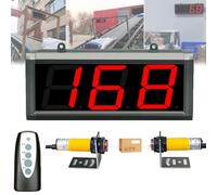 Contador digital LED de 3/4/5/6 dígitos, pantalla de 3 pulgadas con memoria, distancia del sensor de 5 m, para línea de producción, fábrica, escuela, cinta transportadora