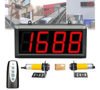 Contador digital LED de 3/4/5/6 dígitos, pantalla de 3 pulgadas con memoria, distancia del sensor de 5 m, para línea de producción, fábrica, escuela, cinta transportadora