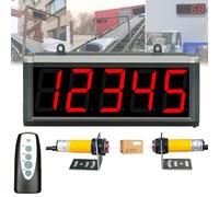 Contador digital LED de 3/4/5/6 dígitos, pantalla de 3 pulgadas con memoria, distancia del sensor de 5 m, para línea de producción, fábrica, escuela, cinta transportadora