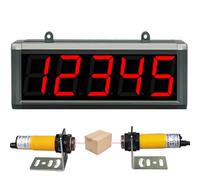 Contador digital LED de 3 pulgadas, sensor de dígitos de 3 pulgadas, contador de visitantes de personas, contador de conteo industrial para línea de producción por piezas