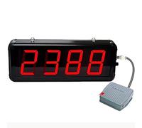 Contador digital LED de 4 dígitos 0-9999, contador electrónico de conteo con pedal para línea de producción, fábrica, taller, conteo de bandas transportadoras