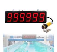 Contador Digital LED de 6 dígitos con Sensor infrarrojo, inducción de 30-70 cm, hasta 999999 Cuentas, 4 velocidades de sensibilidad para monitoreo de tráfico en línea de producción.
