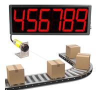 Contador Digital LED De 6 Dígitos Y 3/4 Pulg., Rango De Conteo De 0 a 999999, Distancia De Inducción Ajustable De 30 a 70 Cm, para Líneas De Producción con Cinta Transportadora, Visitantes