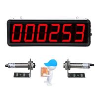 Contador Digital LED Digital con Pantalla Grande de 6 dígitos, hasta 1999999, detección automática, detección a 20 m de Distancia, para fábricas, líneas de producción, talleres y escuelas.