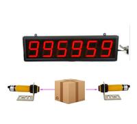 Contador Digital LED Digital con Sensor infrarrojo Dual de 6 dígitos hasta 999999, Distancia de detección del Sensor infrarrojo hasta 5 m, digitalizador para fábricas, talleres y líneas de p
