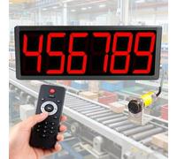 Contador digital LED, pantalla de 6 dígitos, cuenta hasta 999999, distancia de inducción de 70 cm, control remoto, memoria de corte de energía para cintas transportadoras y líneas de producción