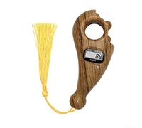 Contador digital portátil de cuentas de oración, 10,5 x 5 cm, contador electrónico de dedos de madera para meditación y relajación, dispositivo de conteo de pantalla de 5 dígitos para práctica