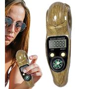 Contador digital rotatorio de cuentas de oración | Contador electrónico de dedo Contador ligero Perl Contador giratorio digital con brújula, meditación