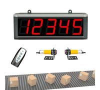 Contador digital, sensor infrarrojo de doble sonda, conteo automático, memoria de apagado, distancia de detección de 5 m, pantalla de números rojos de 5 dígitos para línea de producción